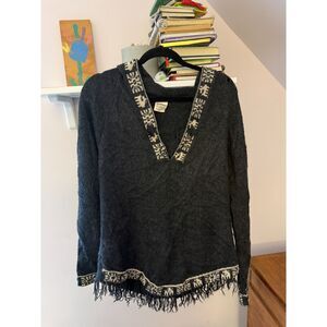 Kusikuy Alpaca pullover  grey hooded L